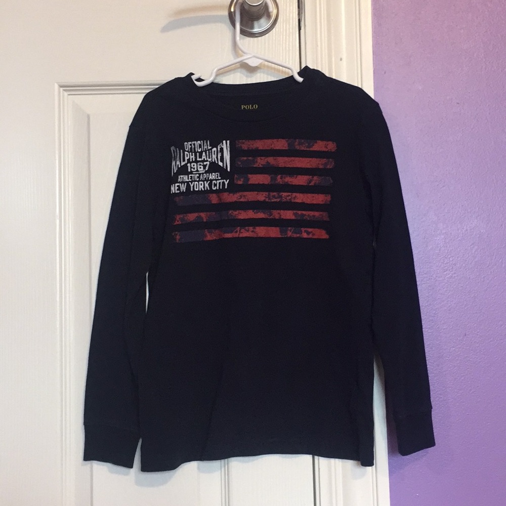 boys black ralph lauren shirt